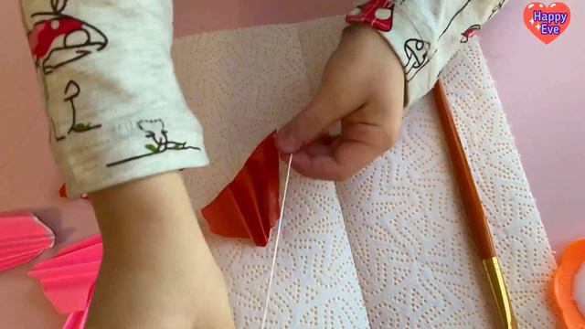 Гірлянда власноруч 4 - сердечка Єви| Поделка гирлянда сердце | DIY garland heart Happy Eve