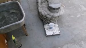 фантан-водопад своими руками/DIY-из обычной детской ванночки и цемента