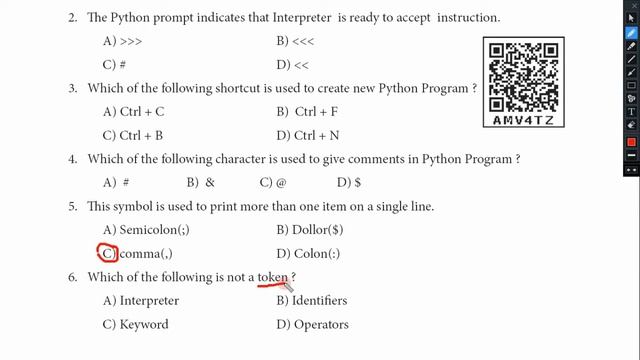 Chapter 5 | Book Back One Mark Questions | 12th CS | Evaluation | Python variables and Operators смотреть онлайн