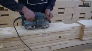 Технология производства и покраски клееного бруса в заводских условиях. ГК «Строй Коттедж» (2020)