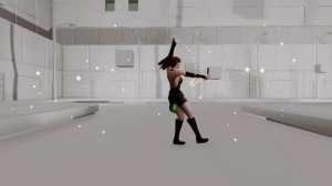 Skyrim dance with particles trail - Electronica in the velvet room ( Particle color animation test