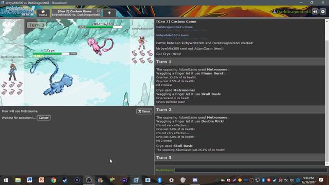 A Pokemon Showdown Metronome Battle (12/16/2017) смотреть онлайн
