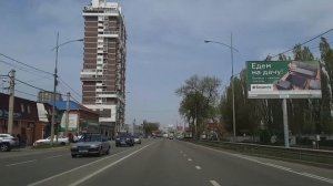 Обзор Краснодара. Поездка по Краснодару на машине. Бородинская улица