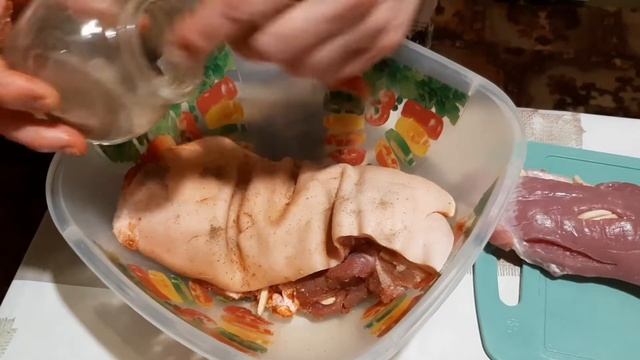 Так вкусно!!!Грудинка свиная запечёная в духовке. смотреть онлайн