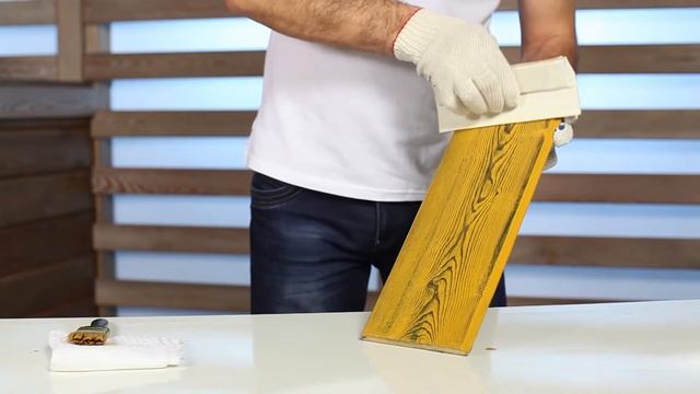Цвет Сатурн - покраска брашированного дерева в два слоя - Эксклюзиввуд.рф