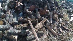 Рубим дрова КОЛУНОМ. Очень быстро и легко.