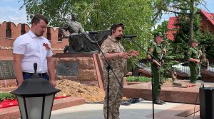 Захоронение бойца ВОВ в селе Ершово 21 июня 2019