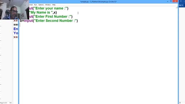 Live Class Python Input Output