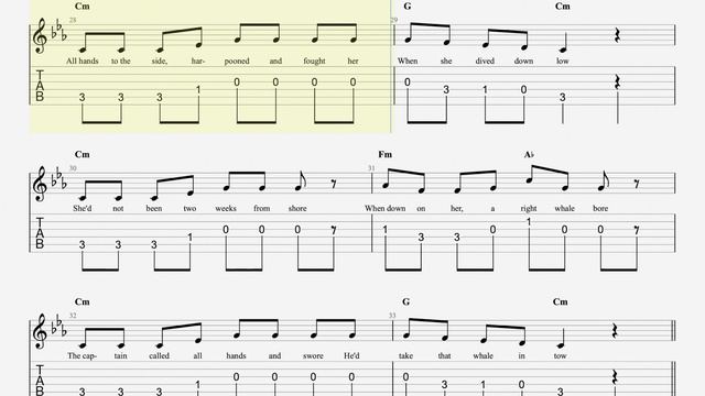 WELLERMAN Remix (easier) [melody guitar tab] смотреть онлайн