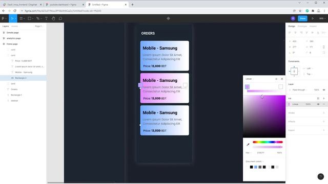 Figma Dashboard Design Bangla || Ui UX Bangla Tutorial