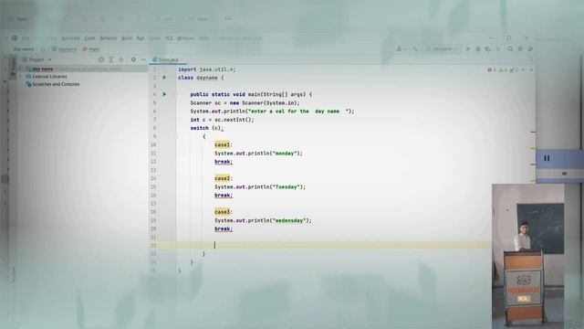 write a program in java days name #hacker #java #javascript #javaprogramming #javaedition #javatuto