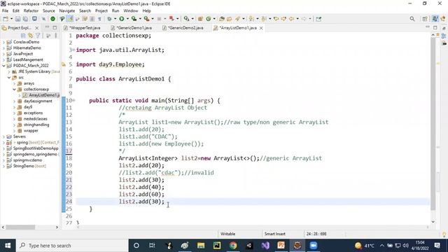 27 List,Iterator,ArrayList,ListIterator смотреть онлайн