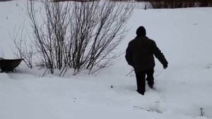 Мотобуксировщик Ахтар (Ahtar) по сырому снегу 2