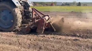 ЮМЗ 6 с фрезой фбн 1.5 после плуга