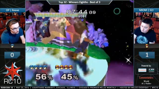 Rubicon 10 - MIOM  S2J C. Falcon vs. OP  Reeve Marth - SSBM - Top 32 Winners Eighths