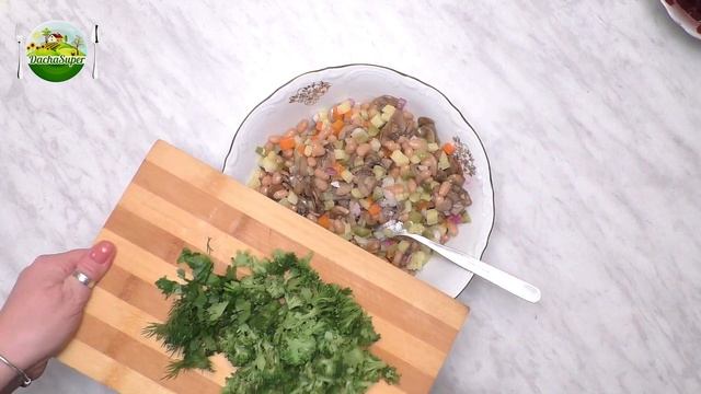 Винегрет с грибами и брокколи  без майонеза
