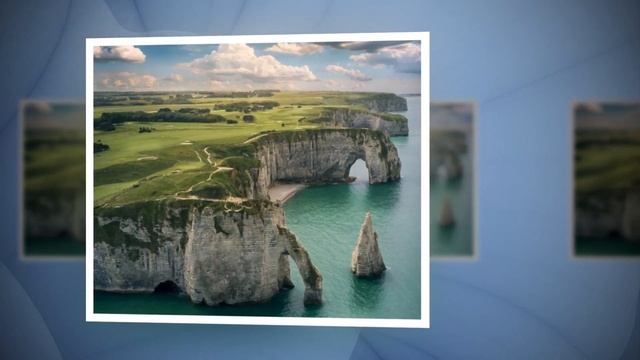 ЭТРЕТА. ПРОЛИВ ЛА-МАНШ. ПРИРОДНЫЕ АРКИ. НОРМАНДИЯ (Étretat. Normandie, France)
