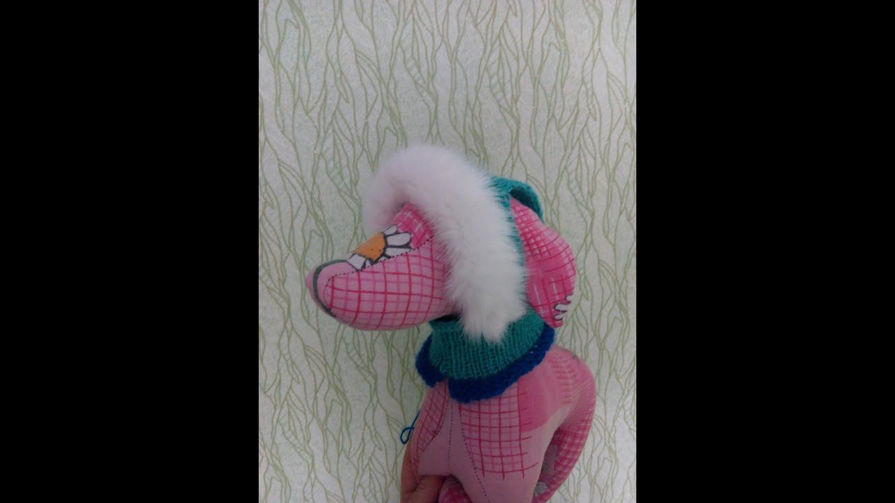 Вязаная шапка для собаки. смотреть онлайн