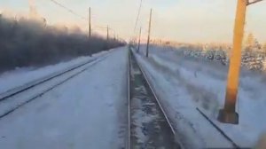 Зимняя поездка в кабине электровоза ВЛ-10.
