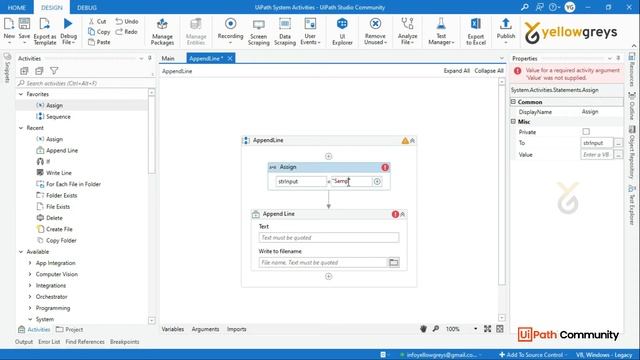 UiPath | Append Line Activity | System Activities | Live Zoom | தமிழில் | Yellowgreys - YouTube смотреть онлайн