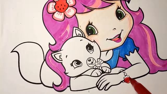Coloring Strawberry Shortcake 🍓 Coloring Book Videos For Children 🍓 Art Colors For Kids смотреть онлайн