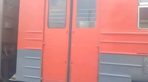 Электропоезд ЭД4М-0058 прибывает и отправляется с о.п. Совхоз Бердский