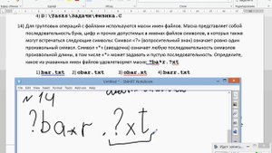 10 класс Маски файлов