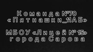 Интервью_70_Пятнашки _11АБ _МБОУЛицей№15 Саров