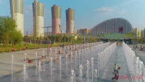 Пешеходный цветомузыкальный фонтан в парке Ходынское поле 2018