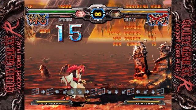 Guilty Gear XX Accent Core Plus R - Baiken Combos смотреть онлайн