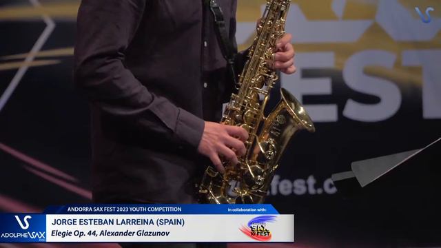 ANDORRA SAX FEST 2023: Jorge Esteban Larreina (Spain) plays Elegie Op. 44, Alexander Glazunov смотреть онлайн