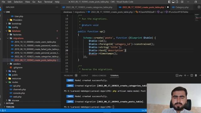 (05) Design Database Structure | Build content management system in PHP Laravel