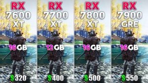RX 7600 XT vs RX 7700 XT vs RX 7800 XT vs RX 7900 GRE  Тест в 10 играх 1080p