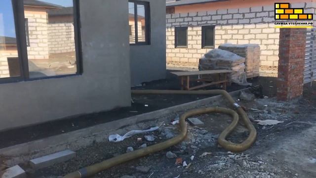 Утепление кварцевой задувной ватой коттеджного поселка "Солнечный 2" (г. Батайск) смотреть онлайн