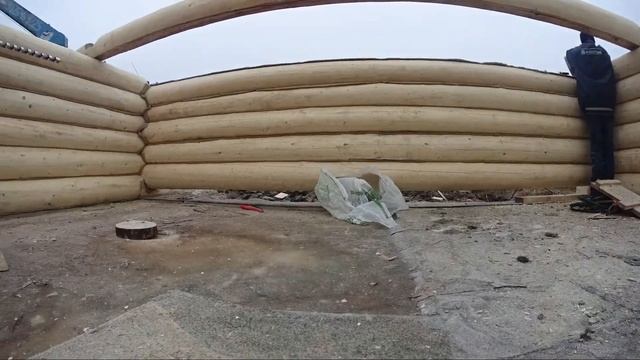 House Building Time Lapse. Russia. Perm. Строительство деревянного дома. Таймлапс. смотреть онлайн