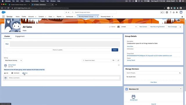 Salesforce Admin Certification - Chatter Group