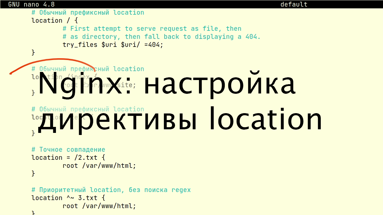 Nginx: настройка директивы location