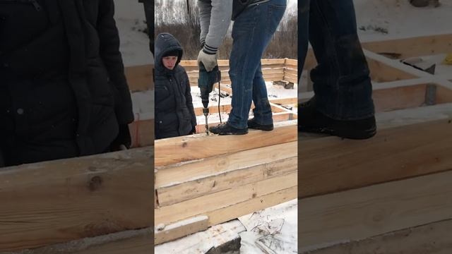 Продолжение строительства бани 6 на 6 из бруса смотреть онлайн