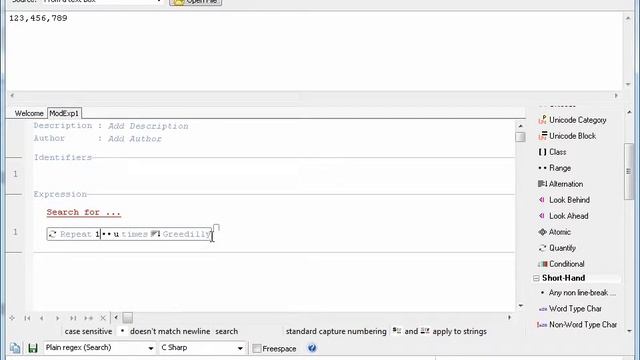 Regex Quantifiers with Textpression смотреть онлайн