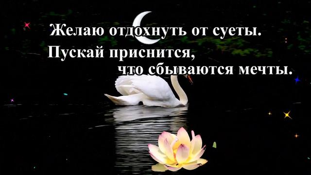 Спокойной ночи! Желаю добрых снов!