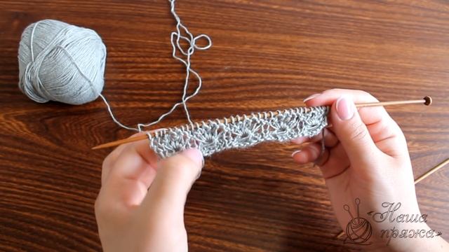 Узор спицами «Паутинка», видео ? “Cobweb” knitting pattern