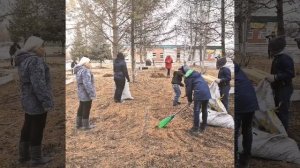 субботник 20  апреля 2019. ДК п. Дугда