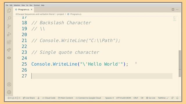 Part 8 - Escape Sequences | Learn C# Language by Nikhil