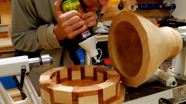 Большая сегментная ваза | Turning segmented vase
