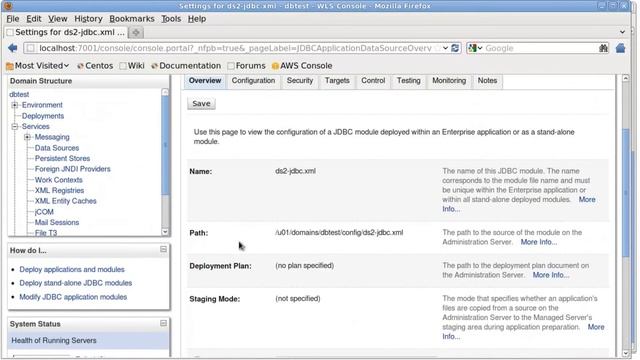 WebLogic: Deploy a JDBC System Module for Derby DB смотреть онлайн