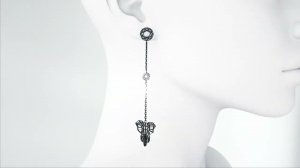 Дизайнерские серебряные серьги NANO ELEPHANT от THING Jewelry