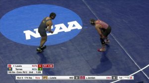 2018 NCAA Wrestling 165lbs: Richie Lewis (Rutgers) dec Keilan Torres (Northern Colorado)