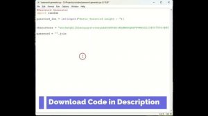 Password Generator using Python!@yourchoice_yt