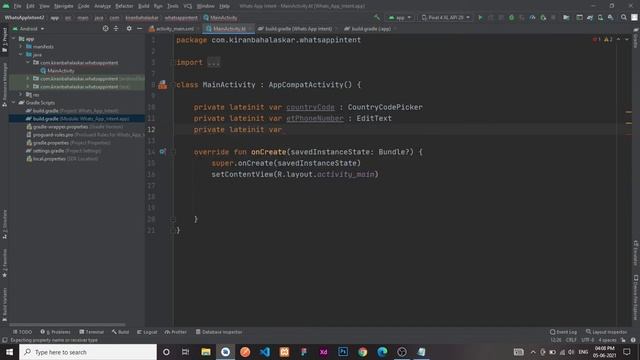 Whats App Intent In Android Studio | Kotlin | Android Tutorials