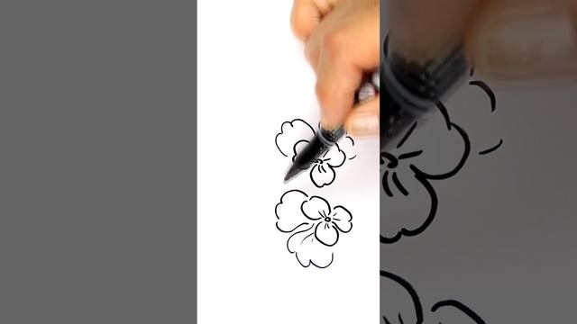 Анютины глазки. Как нарисовать? | Pansies. How to draw? #shorts